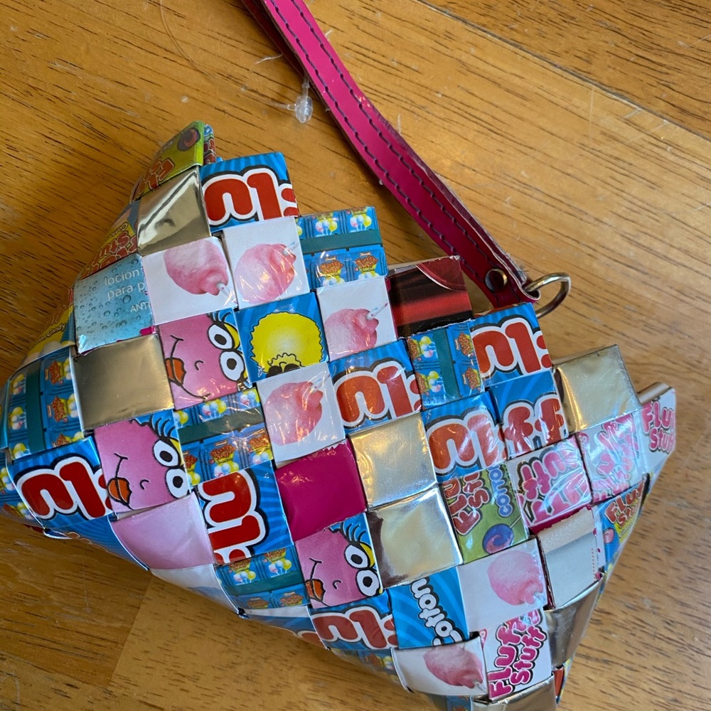 Candy wrapper small wristlet very nice like new